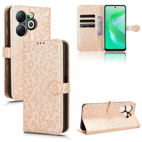 Чохол-книжка Honeycomb Dot для Infinix Smart 8 - золотий
