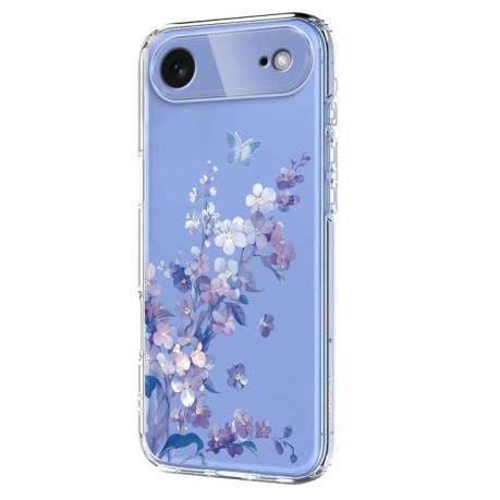 Чехол Flower Pattern Painted для iPhone Air - фиолетовый