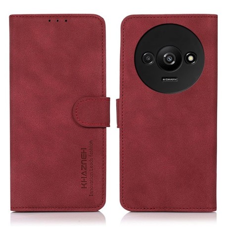 Чехол-книжка KHAZNEH Matte Texture для Xiaomi Redmi A3 - красный