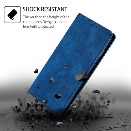 Чехол-книжка Retro Skin Feel Business Magnetic на OPPO A3/A3x/A40m - синий
