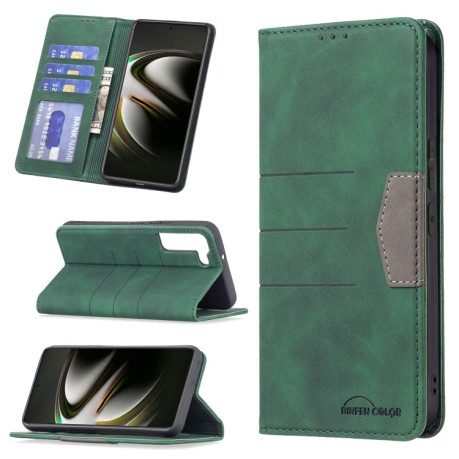 Чохол-книга Magnetic Splicing для Samsung Galaxy S22 5G - зелений
