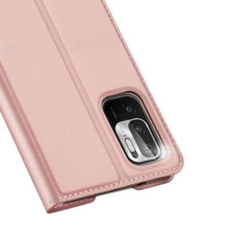 Чохол-книжка DUX DUCIS Skin Pro Series на Xiaomi Poco M3 Pro/Redmi Note 10 5G/10T/11 SE - рожеве золото