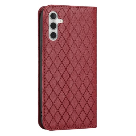 Чехол-книжка RFID Diamond Lattice для Samsung Galaxy A04s/A13 5G / M13 / F13 S11  - красный