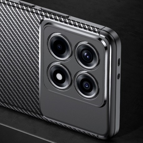 Ударозащитный чехол HMC Carbon Fiber Texture на Xiaomi 14T - черный