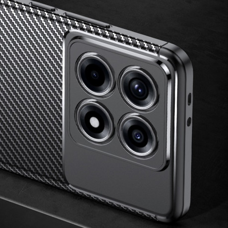 Ударозахисний чохол HMC Carbon Fiber Texture на Xiaomi 14T Pro - чорний