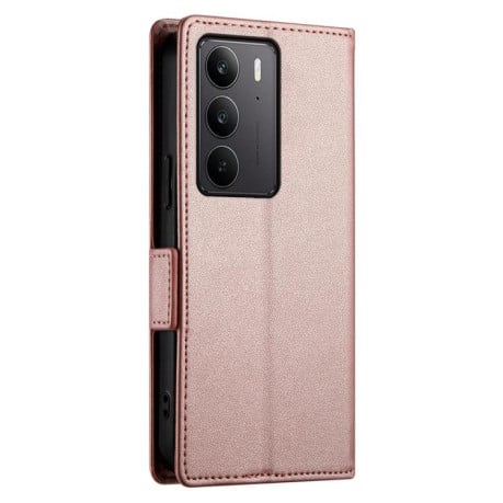 Чохол-книжка Side Buckle Magnetic Frosted Leather на Realme C75 / Realme 14x - золото