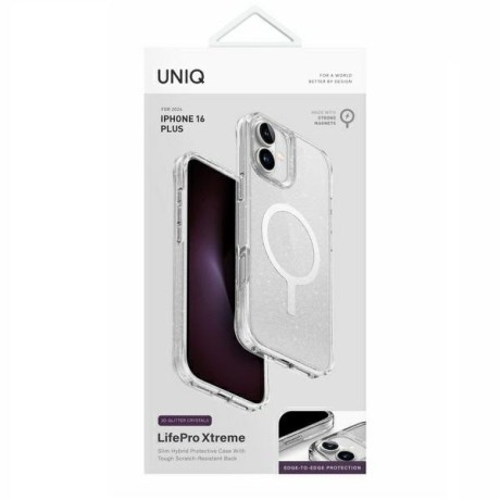 Оригинальный чехол Uniq LifePro Xtreme Magclick на iPhone 16 Plus - Transparent