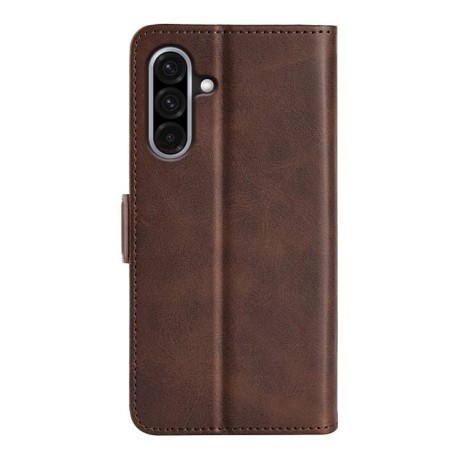 Чехол-книжка Dual-side Magnetic Buckle для Samsung Galaxy A36 - коричневый