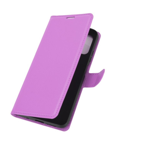 Чохол-книжка Litchi Texture на Xiaomi Poco M3 - фіолетовий