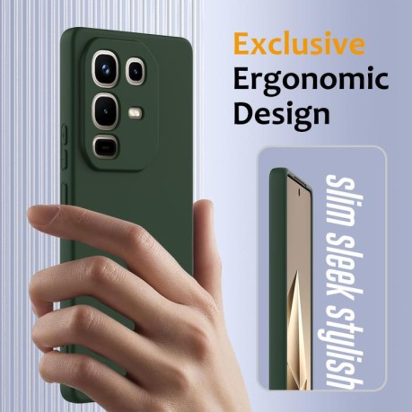 Силиконовый чехол Shockproof Silicone Magsafe для Infinix Note 50 4G / 50 Pro 4G - зеленый