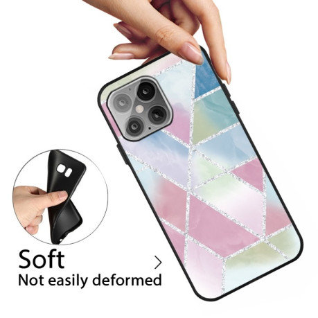 Противоударный чехол Frosted Fashion Marble для iPhone 13 mini - Multicolor Square