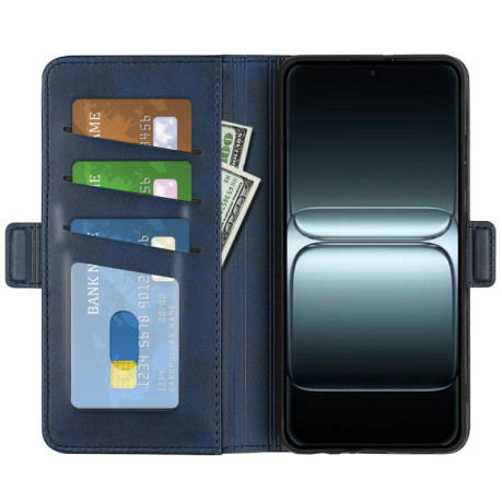Чехол-книжка Dual-side Magnetic Buckle для OnePlus 13T - синий