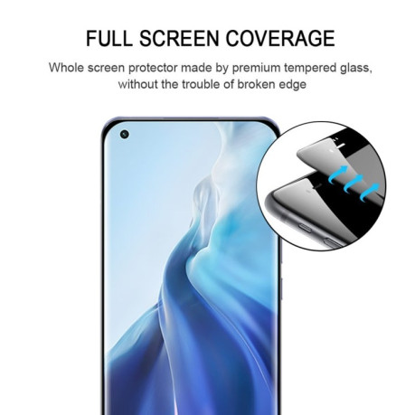 Защитное стекло 9H HD 3D Curved Edge (Full Glue) для Xiaomi Mi 11 / 11 Ultra