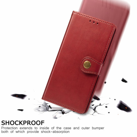Чехол-книжка Retro Solid Color на Xiaomi Poco M3 Pro/Redmi Note 10 5G/10T/11 SE - красный