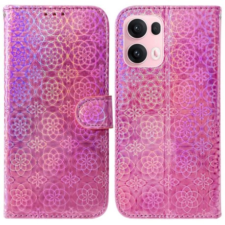 Чехол-книжка Solid Color Colorful на OPPO Reno13 Pro Global - розовый