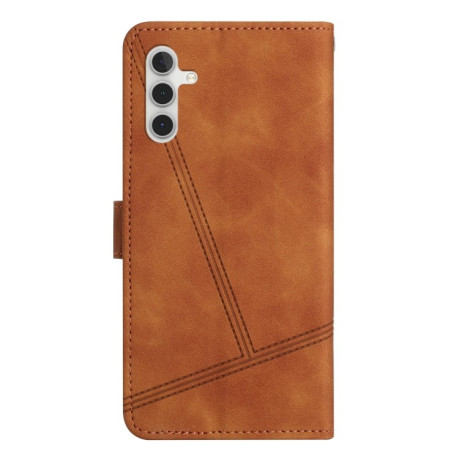 Чохол-книжка Stitching Skin Feel  для Samsung Galaxy A56 5G - коричневий