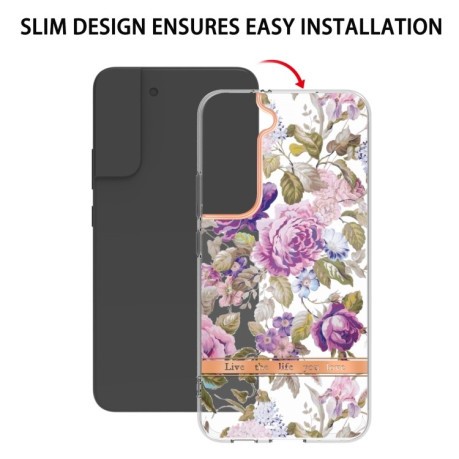 Протиударний чохол Flowers and Plants Series для Samsung Galaxy S22 Plus - Purple Peony