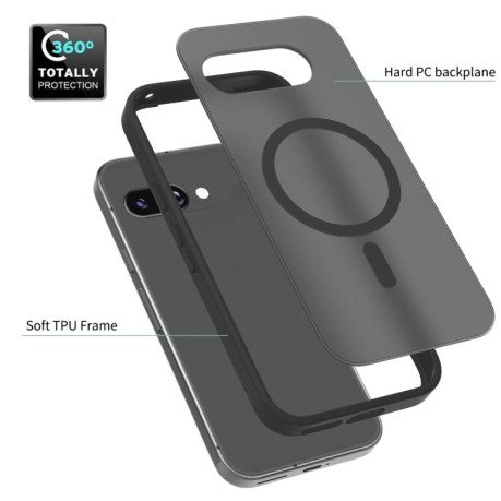 Противоударный чехол Skin Feel TPU Hybrid PC MagSafe для Google Pixel 9a - розовый