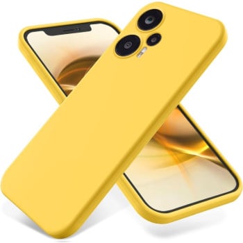 Силіконовий чохол Solid Color Liquid Silicone для Xiaomi Poco F5 5G / Note 12 Turbo - жовтий