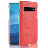 Удароміцний чохол Crocodile Texture на Samsung Galaxy S10+/G975-червоний