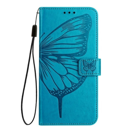 Чехол-книжка Embossed Butterfly для Infinix Smart 8 Plus / Smart 8 Pro - синий