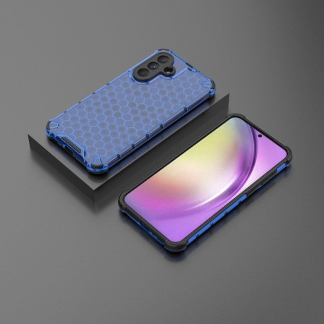 Противоударный чехол Honeycomb на Samsung Galaxy A56 5G - синий