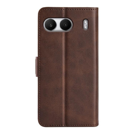 Чохол-книжка Dual-side Magnetic Buckle для OnePlus Nord 4 - коричневий