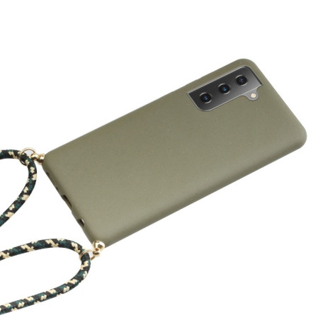 Противоударный чехол Wheat Straw Material на Samsung Galaxy A54 5G - темно-зеленый