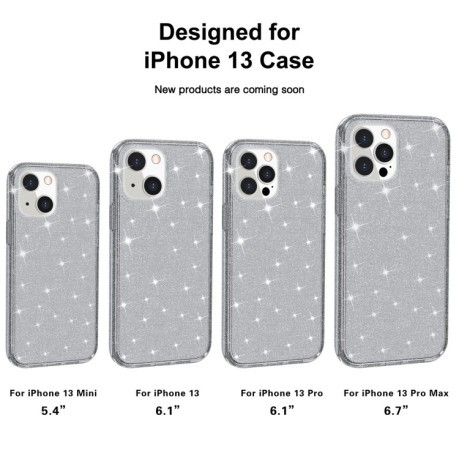Противоударный чехол Terminator Style Glitter для iPhone 14/13 - серый