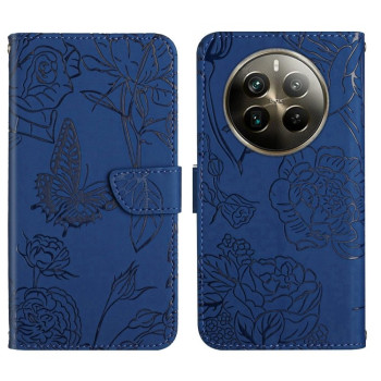 Чохол-книжка HT03 Skin Feel Butterfly Embossed для Realme 12+ 5G/12 4G/13 4G - синій