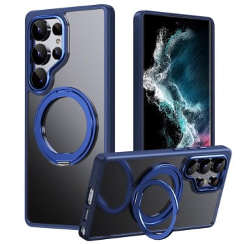 Протиударний чохол з підставкою на 360 град з MagSafe на Samsung Galaxy S25 Ultra 5G - синій