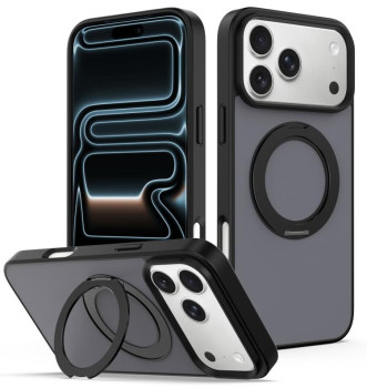 Магнітний чохол Escase Skin Feel з поворотною підставкою на iPhone 18 Pro Max — чорний