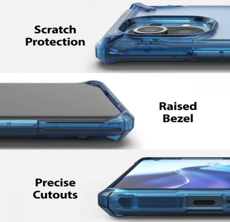 Оригінальний чохол Ringke Fusion X Design durable на Xiaomi Mi 11 - синій