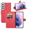 Чохол-книжка Litchi Texture на Samsung Galaxy S22 Plus 5G - червоний