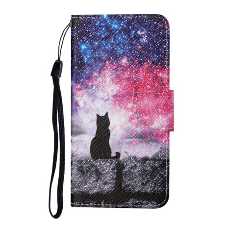 Чохол-книжка Colored Drawing Pattern для Samsung Galaxy S24 FE 5G - Cat