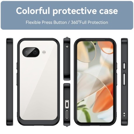 Противоударный чохол Colorful Acrylic Series для Google Pixel 9a - черный