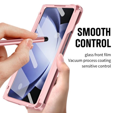 Протиударний чохол Diamond Case-film Integral Hinge Shockproof для Samsung Galaxy Fold 6 5G - рожевий
