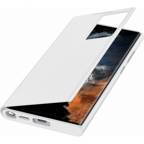 Оригинальный чехол-книжка Samsung Smart Clear View для Samsung Galaxy S22 Ultra - white