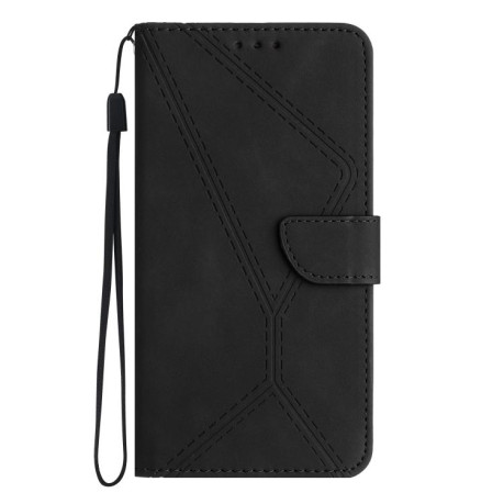Чохол-книжка Stitching Embossed Leather на OnePlus 15R — чорний