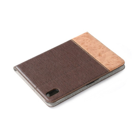 Чехол-книжка Cross Texture на iPad mini 6 - коричневый