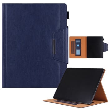Чохол-книжка Solid Color Metal Buckle Leather Smart для iPad Pro 13 2024 - синій