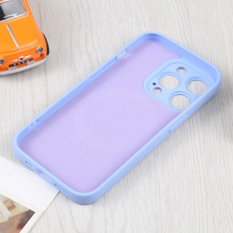 Протиударний чохол Liquid Silicone Full (Magsafe) для iPhone 15 Pro Max - фіолетовий