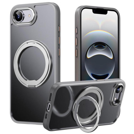 Ударозахисний чохол 360 Rotating MagSafe Magnetic Frosted на iPhone 16e - сірий