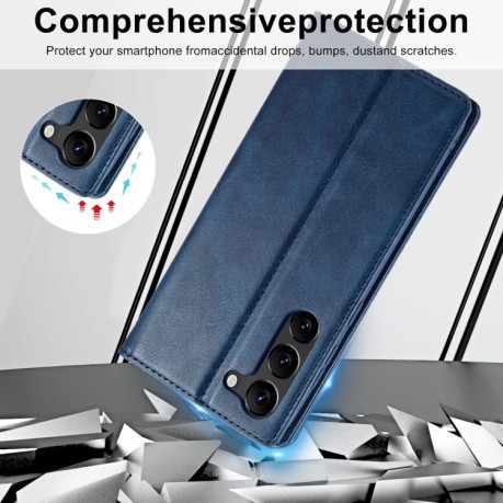 Чехол-книжка LC.IMEEKE RFID для Samsung Galaxy S23 5G - синий