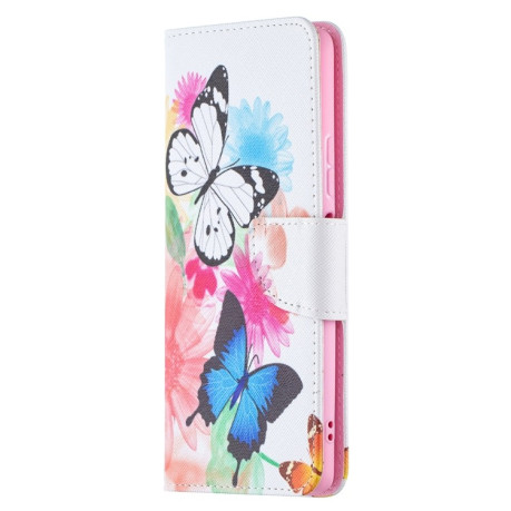Чехол-книжка Colored Drawing Series на Xiaomi Redmi Note 10 Pro / Note 10 Pro Max - Butterflies