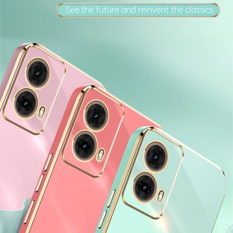 Противоударный чехол XINLI Straight Edge для Motorola Moto G85 - красный