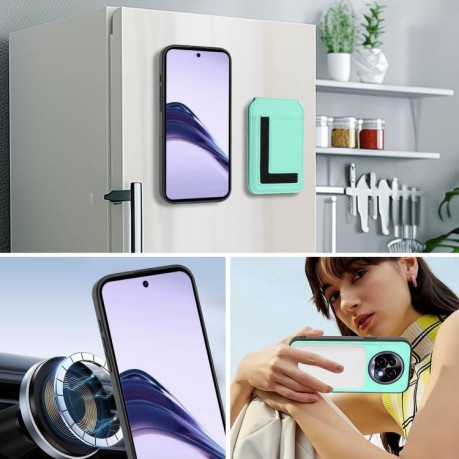 Чохол CX01 Detachable Magsafe Magnetic Card Bag для Realme 13 Pro / 13 Pro+ - зелений