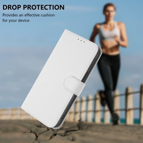 Чехол-книжка Skin Feel Solid Color Leather для Infinix Hot 50 Pro+ - білий