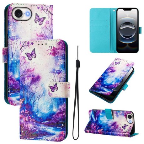 Чохол-книжка Colored Drawing Pattern для iPhone 16e - кольоровий