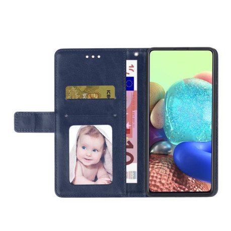 Чехол-книжка HT01 Y-shaped Pattern Flip Leather на Motorola Moto G86 5G - синий